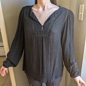 Black Western Gothic Blouse